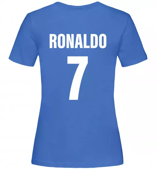Женская футболка Ronaldo 7 Ярко-синий фото