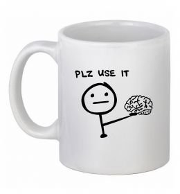 Чашка керамическая Plz use it