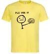 Чоловіча футболка Plz use it Лимонний фото
