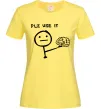 Женская футболка Plz use it Лимонный фото