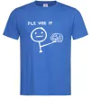 Чоловіча футболка Plz use it Яскраво-синій фото