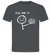 Чоловіча футболка Plz use it Графіт фото