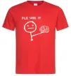 Чоловіча футболка Plz use it Червоний фото