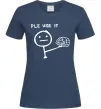 Женская футболка Plz use it Темно-синий фото