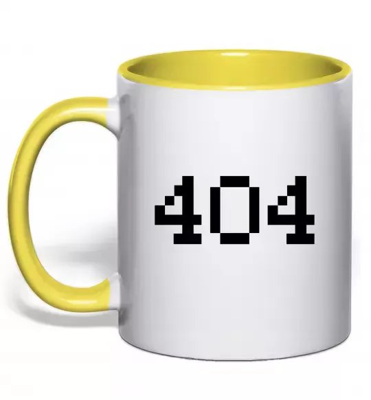 Чашка с цветной ручкой 404 Солнечно желтый фото