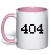 Чашка с цветной ручкой 404 Нежно розовый фото