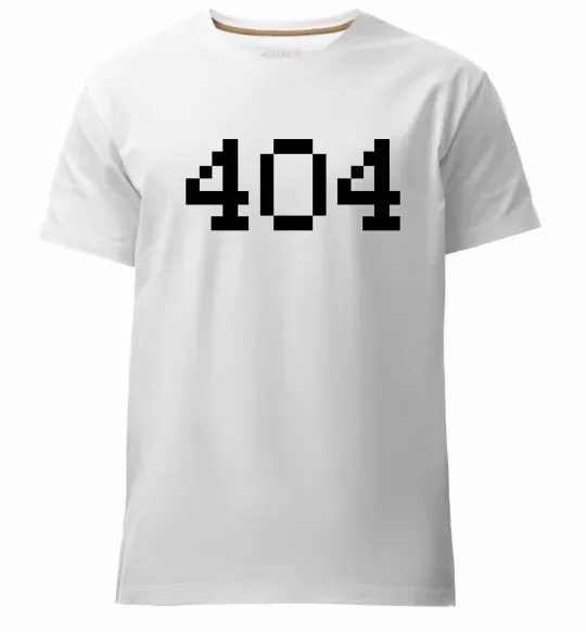 Чоловіча преміум футболка 404 Білий фото