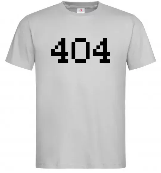 Мужская футболка 404 Серый фото