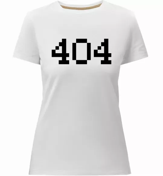 Женская премиум футболка 404 Белый фото