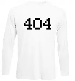 Лонгслив 404 Белый фото