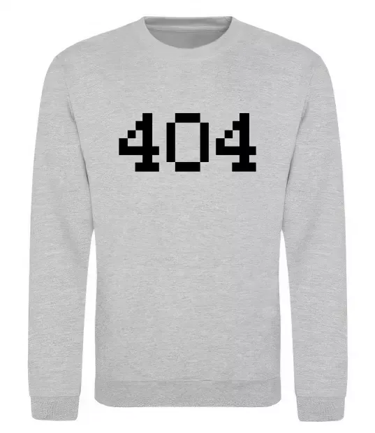 Світшот 404 Сірий меланж фото