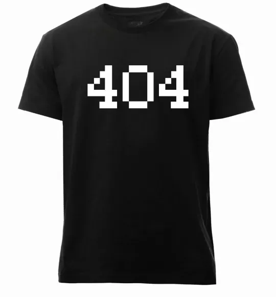 Чоловіча преміум футболка 404 Чорний фото