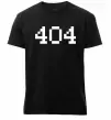 Чоловіча преміум футболка 404 Чорний фото