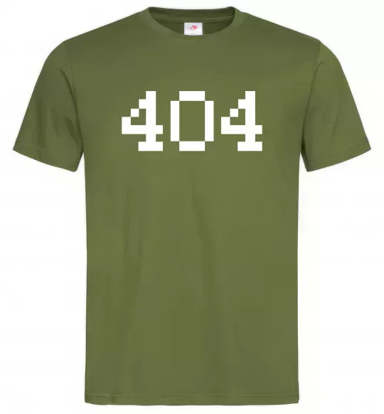 Мужская футболка 404 Оливковый фото