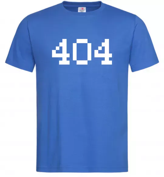 Мужская футболка 404 Ярко-синий фото