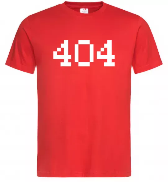 Мужская футболка 404 Красный фото