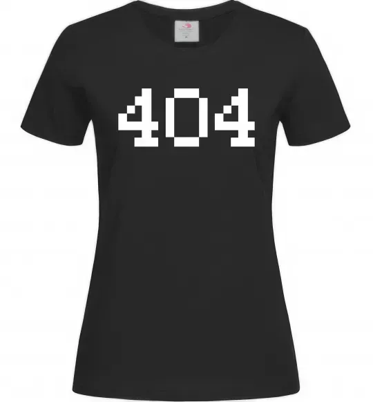 Жіноча футболка 404 Чорний фото