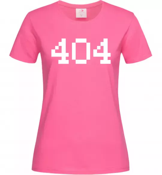 Жіноча футболка 404 Яскраво-рожевий фото