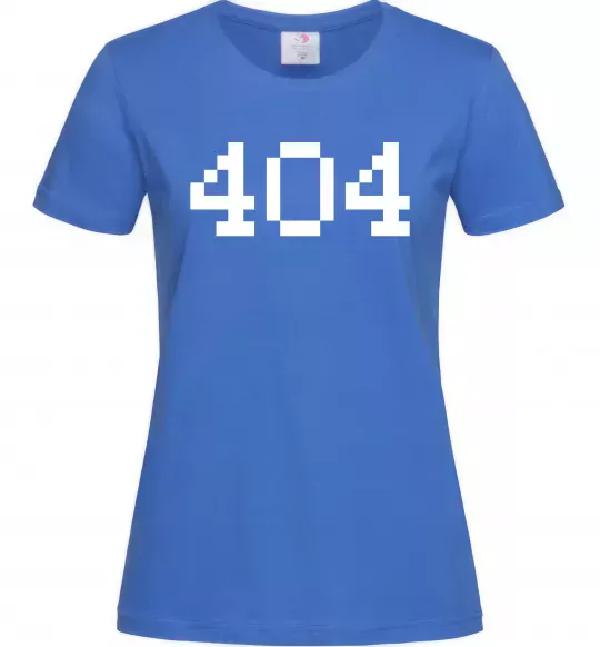 Жіноча футболка 404 Яскраво-синій фото