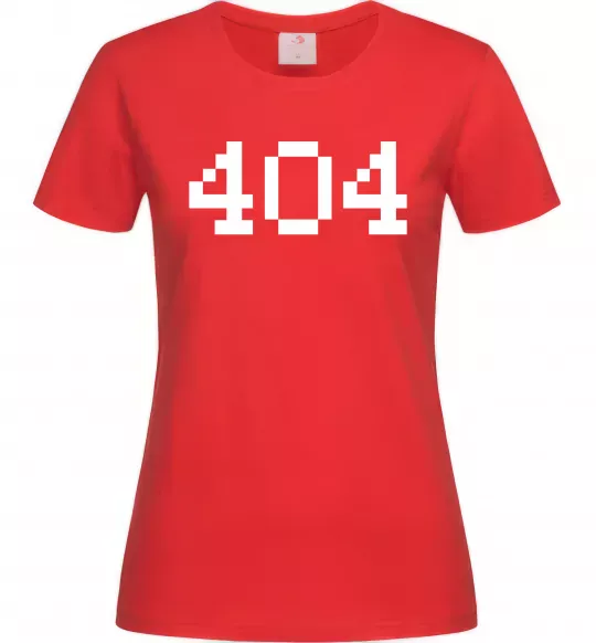Жіноча футболка 404 Червоний фото