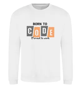 Свитшот Born to code Белый фото