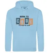 Мужская толстовка (худи) Born to code Голубой фото