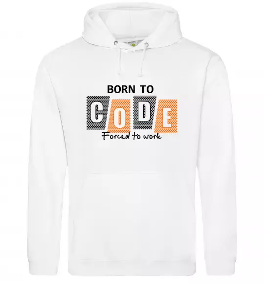 Жіноча толстовка (худі) Born to code Білий фото