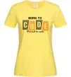Женская футболка Born to code Лимонный фото