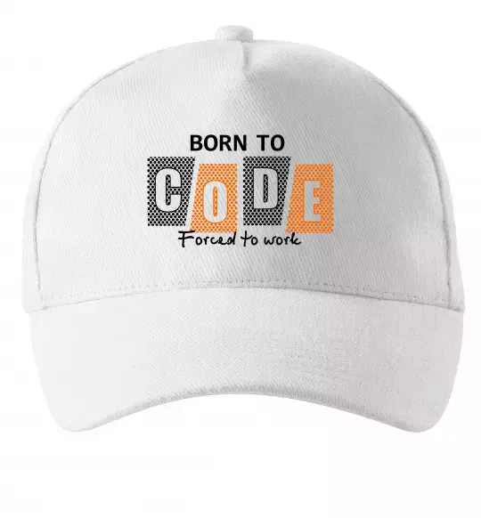 Кепка Born to code Белый фото