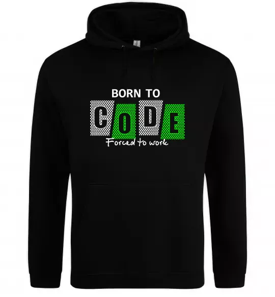 Жіноча толстовка (худі) Born to code Чорний фото