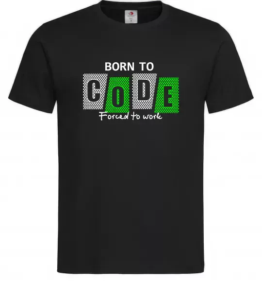 Чоловіча футболка Born to code Чорний фото