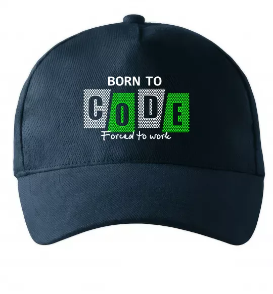 Кепка Born to code Темно-синий фото