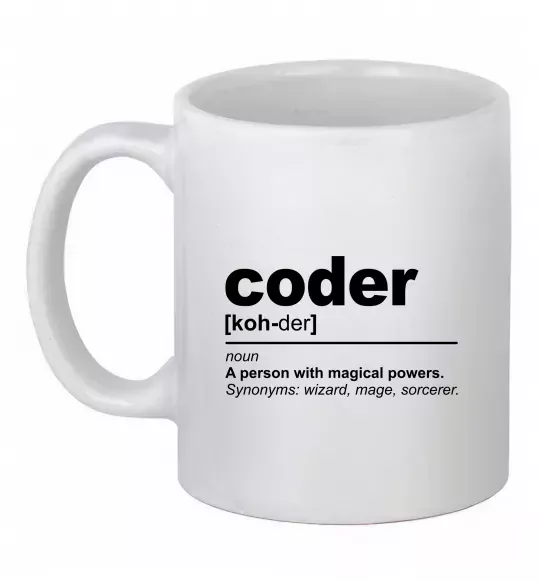 Чашка керамическая Coder Белый фото