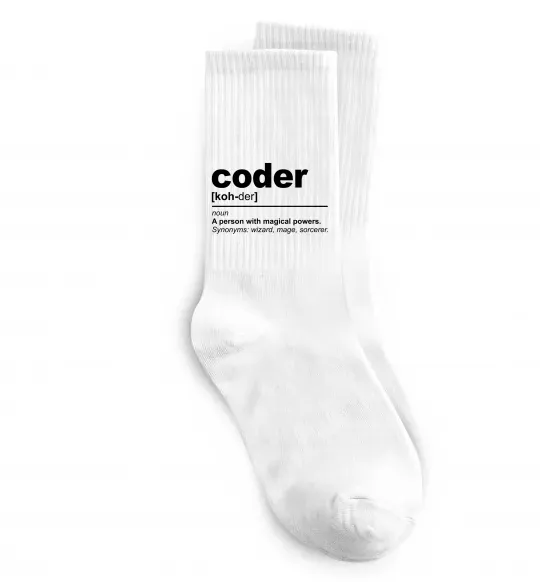 Шкарпетки Coder Білий фото