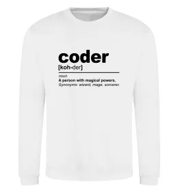 Свитшот Coder Белый фото