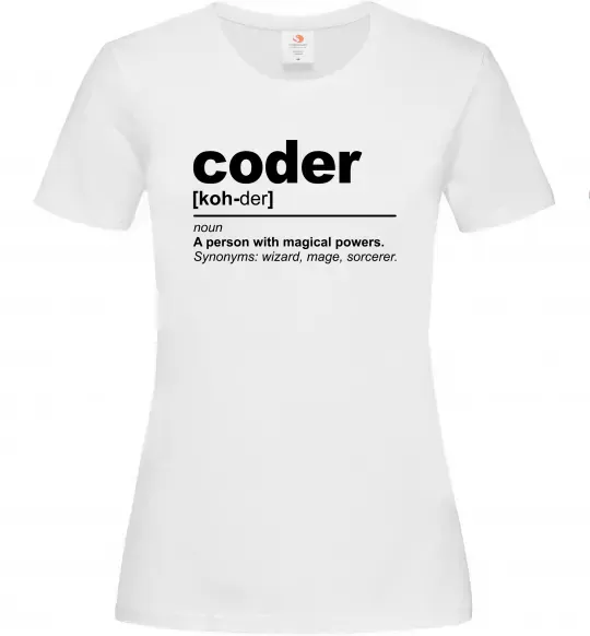 Жіноча футболка Coder Білий фото