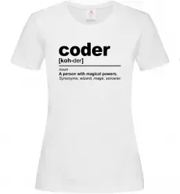 Женская футболка Coder Белый фото