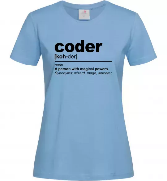 Жіноча футболка Coder Блакитний фото