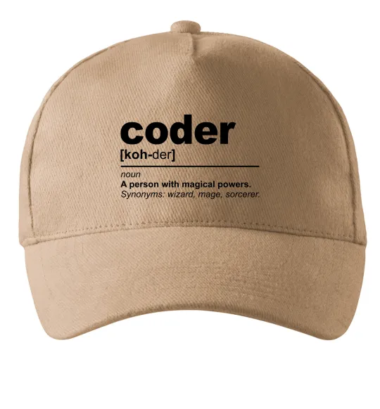 Кепка Coder Пісочний фото