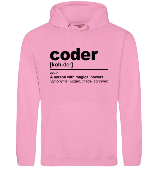 Чоловіча толстовка (худі) Coder Рожевий фото