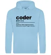 Жіноча толстовка (худі) Coder Блакитний фото