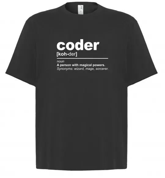 Футболка Оверсайз Coder Черный фото