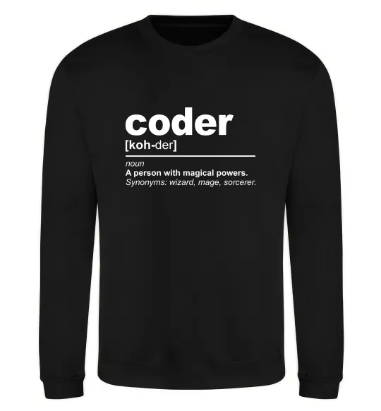 Світшот Coder Чорний фото