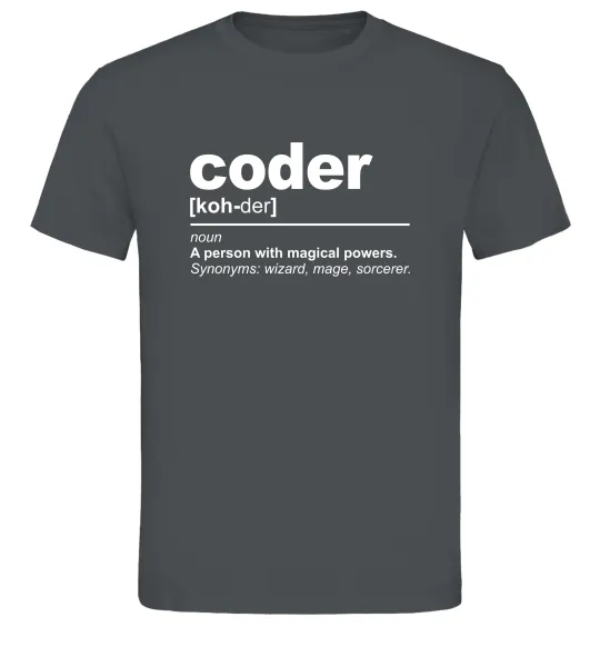 Мужская футболка Coder Графит фото
