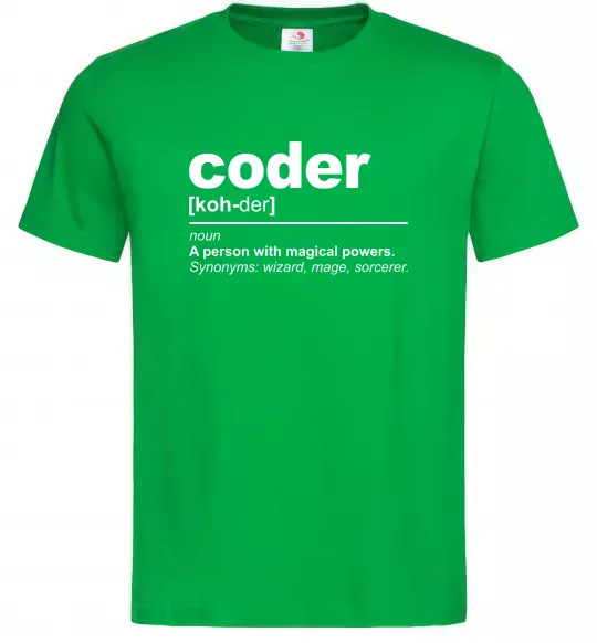 Мужская футболка Coder Зеленый фото