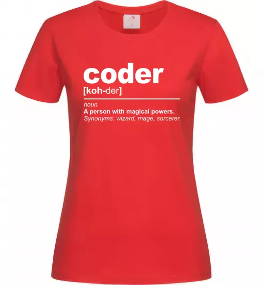 Жіноча футболка Coder Червоний фото