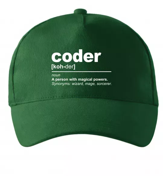 Кепка Coder Темно-зелений фото