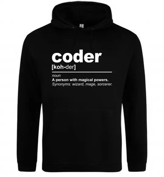 Женская толстовка (худи) Coder Черный фото