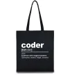 Еко-сумка Coder Чорний фото