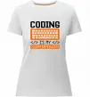 Женская премиум футболка Coding is my superpower Белый фото